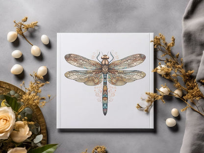 Ornate Dragonfly Graphic Design Clipart