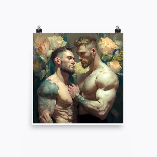 Gay Couple Room Decor Wall Art | Digital Art Download