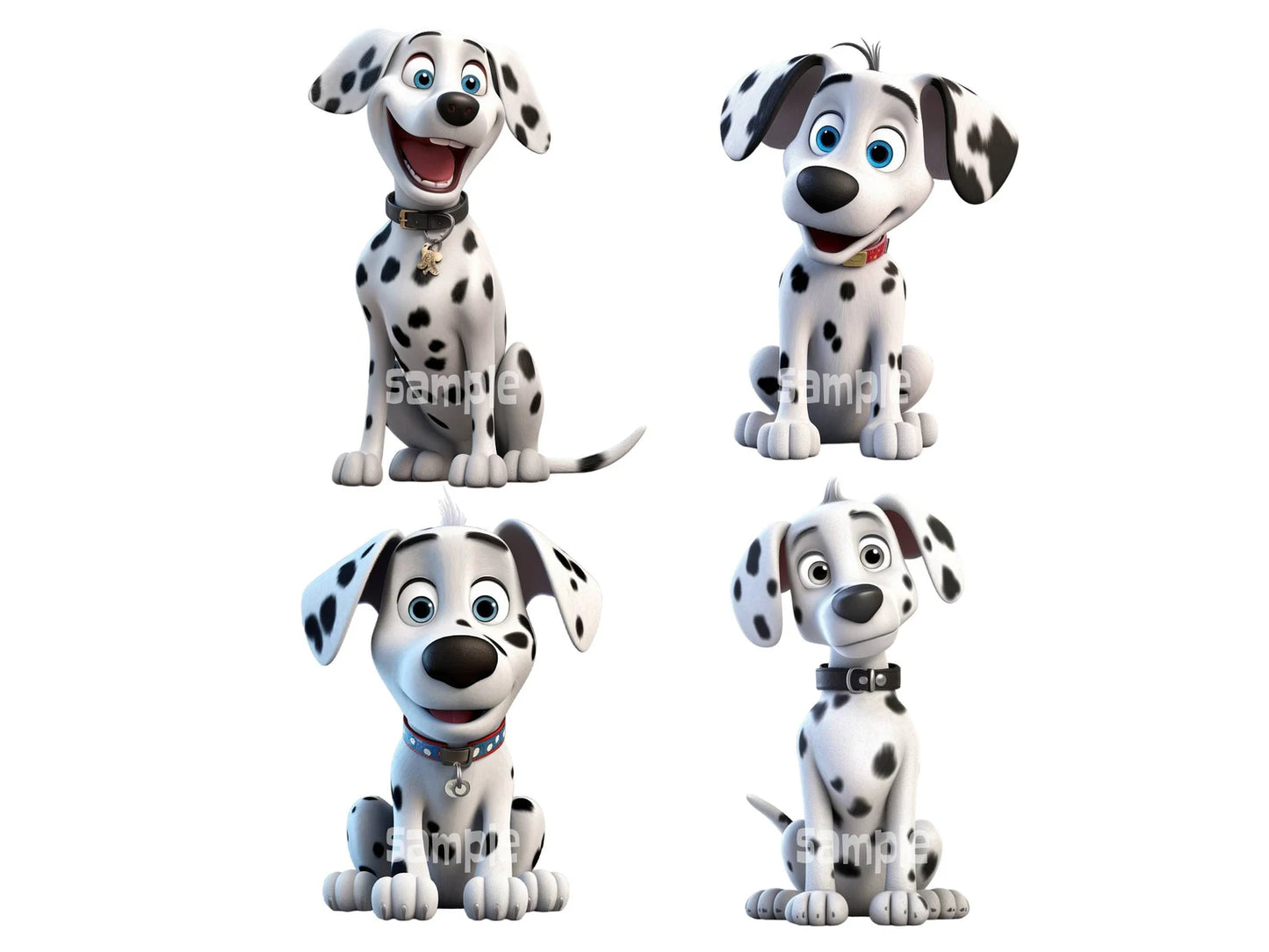 Cute 3D Dalmatian Clipart