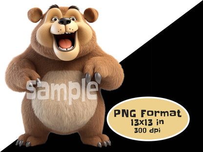 Cute 3D Bear Clipart