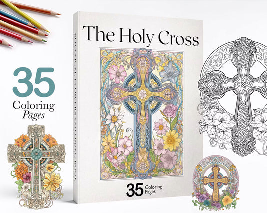 Christian Coloring Book, Religious Coloring Page, Celtic Cross Coloring Pages PDF
