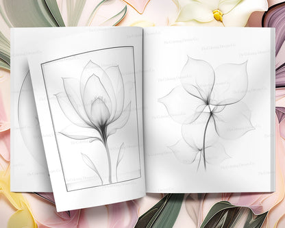 Botanical Flowers Coloring Pages PDF Download