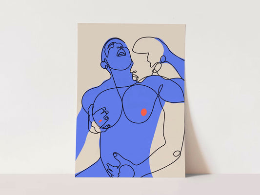 Two Males Abstract Gay Art