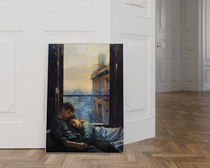 Embrace Dreams - Gay Couple Painting Download