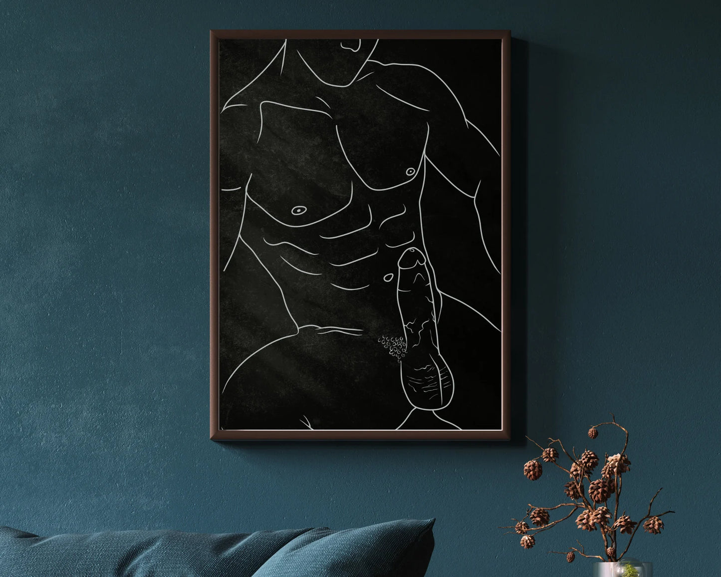 Hung Master | Gay Art, Gay Gift, Bedroom Decor Wall Art Download