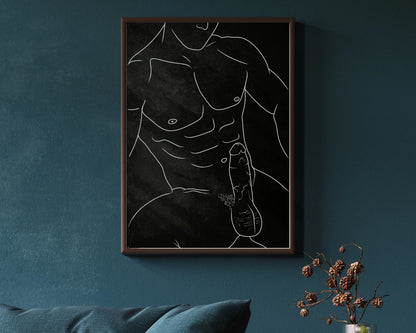 Hung Master | Gay Art, Gay Gift, Bedroom Decor Wall Art Download