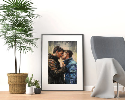 Wet Lovers | Gay Couple, Gay Art Print Poster