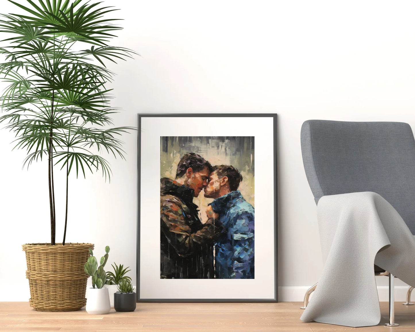 Wet Lovers - Gay Couple Painting