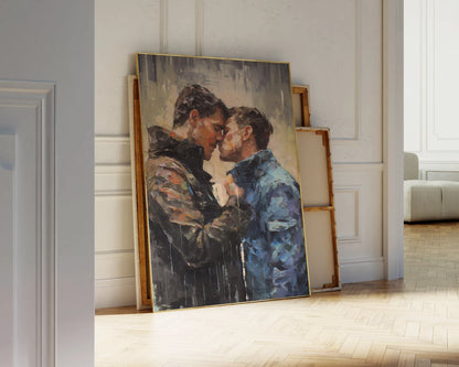 Wet Lovers | Gay Couple, Gay Art Print Poster