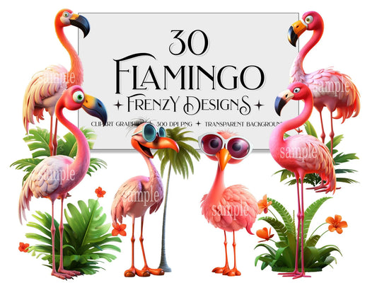 Cute Flamingo Clipart Colorful Flamingo PNG