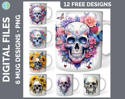 120 Watercolor Mug Wrap PNG Sublimation Designs Mega Bundle