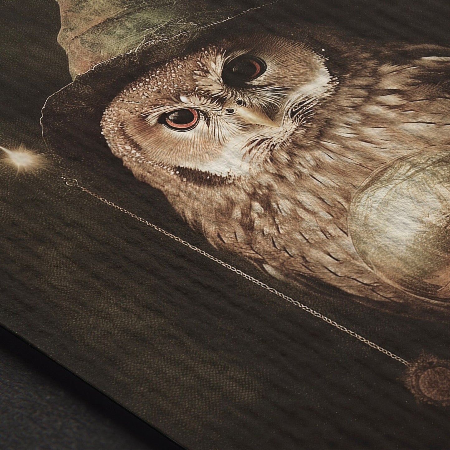 Cute Witchy Fortune Teller Owl Poster – Rustic Autumn Wall Art Decor