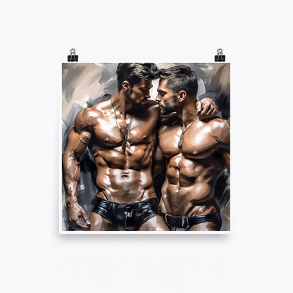 Male Couple Gay Couple Art Print Digital Download