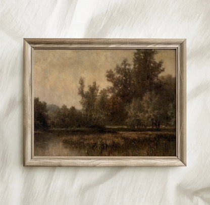 Vintage Landscape Moody Fall Wall Art Poster