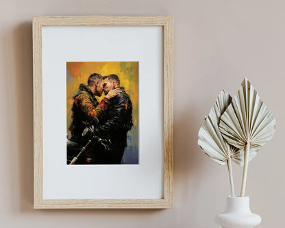 Ride Lovers | Gay Art, Gay Couple Canvas Print Wall Art