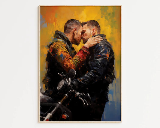 Ride Lovers | Home Decor, Gay Art Print Poster
