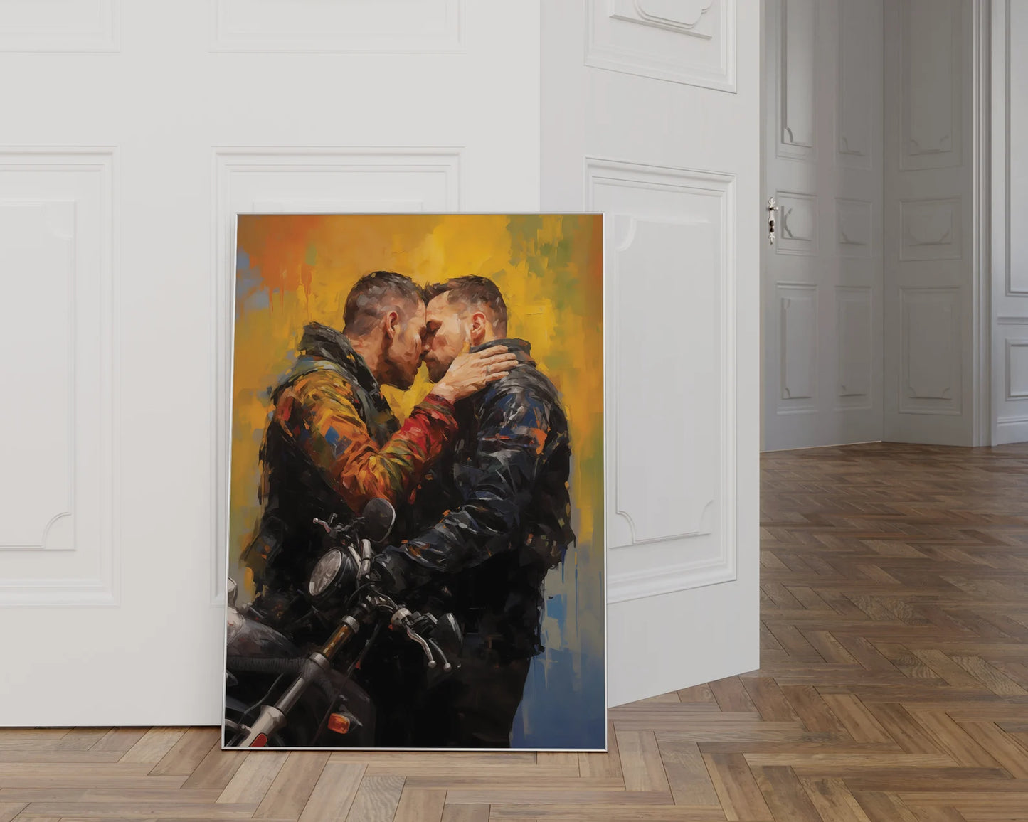 Ride Lovers | Gay Art, Gay Couple Canvas Print Wall Art