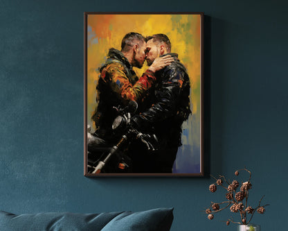 Ride Lovers | Home Decor, Gay Art Print Poster