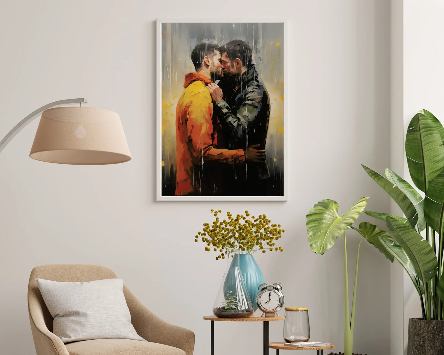 Fall Lovers | Gay Art, Gay Couple,Home Decor Wall Art Download