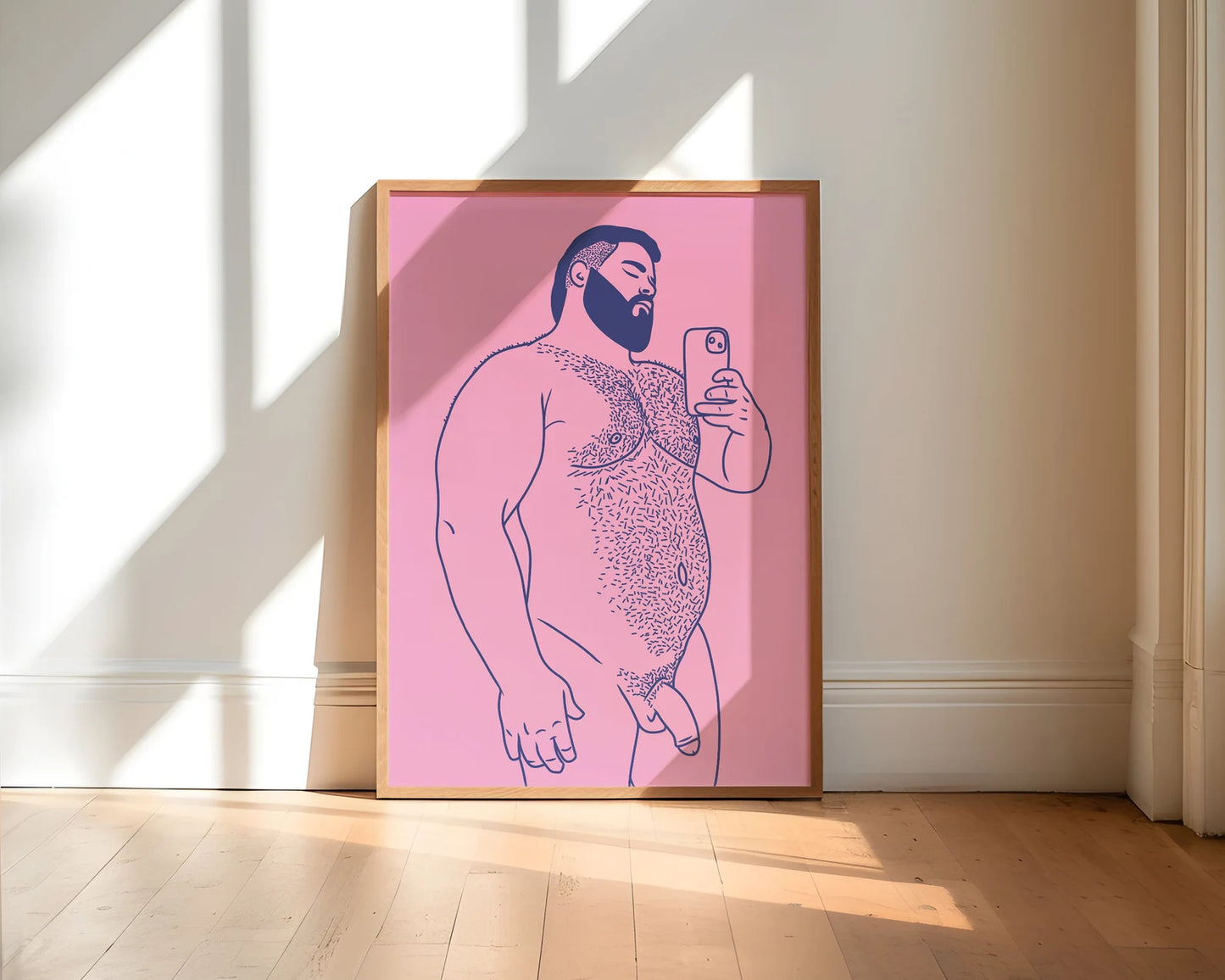 Bear Lover | Gay Art, Gay Couple, Gay Print Poster, Home Decor Wall Art, Gay Painting, Gay Gifts, LGBTQ+ Wall Poster