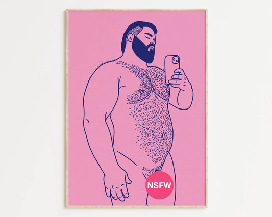 Bear Lover | Gay Art, Gay Couple, Gay Print Poster, Home Decor Wall Art, Gay Painting, Gay Gifts, LGBTQ+ Wall Poster