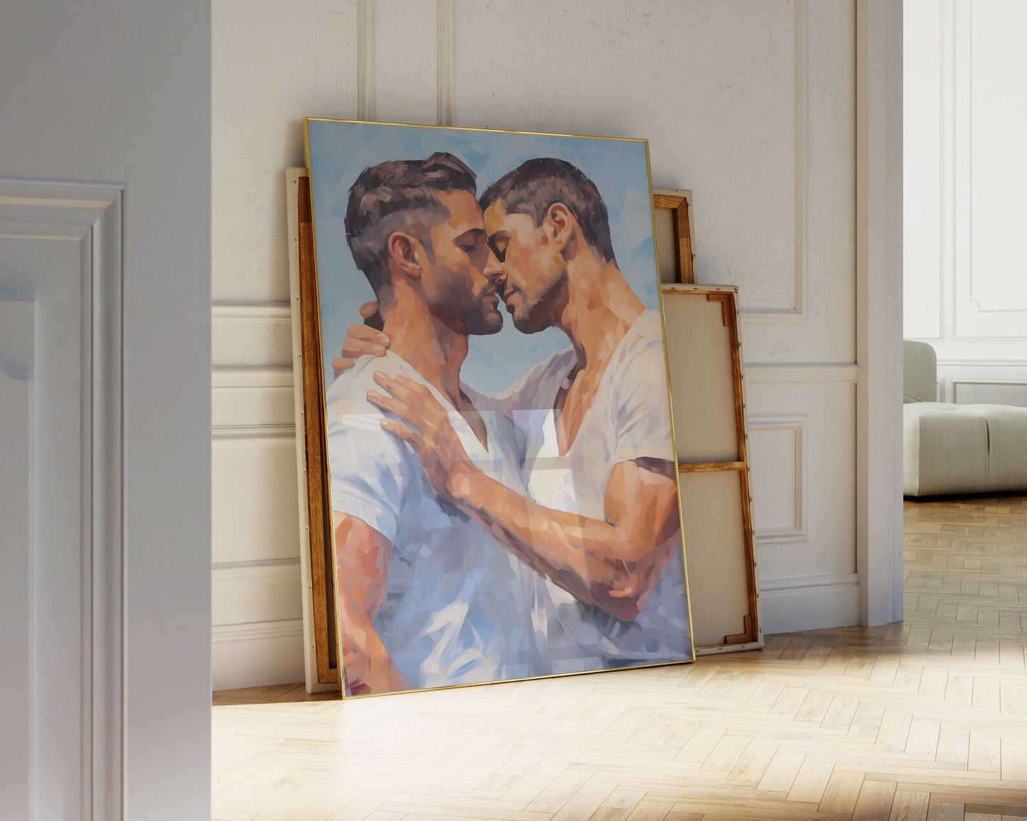 Habeeb | Gay Art, Gay Couple, Home Decor, Art Print Poster