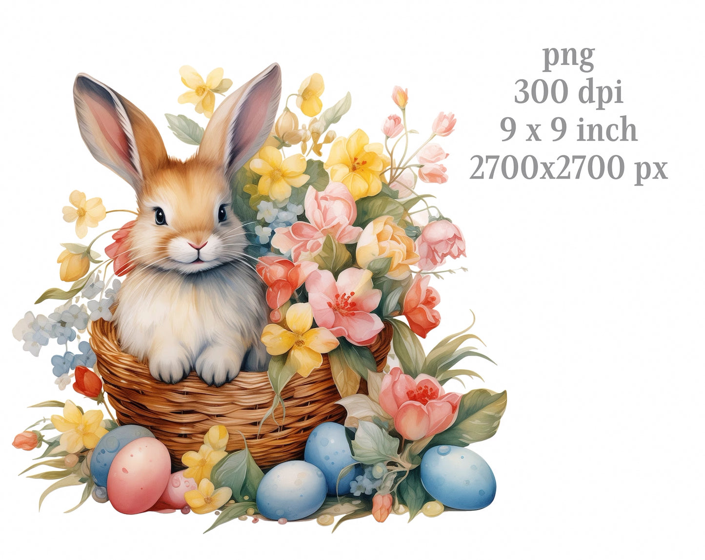 Easter clipart, Easter bunny, Spring clipart