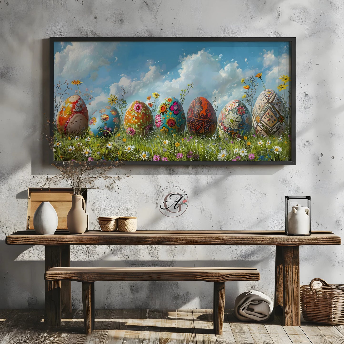 Spring Easter Egg Painting, Frame TV Art Wallpaper