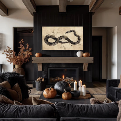 Snake Vintage Drawing Frame TV Art, Wallpaper