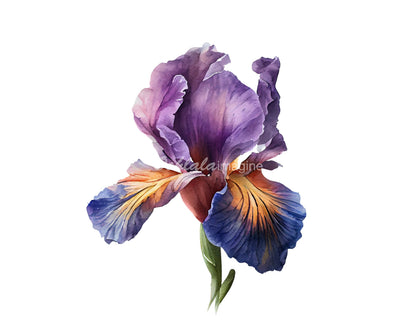 Beautiful Irises Flowers Clip Art