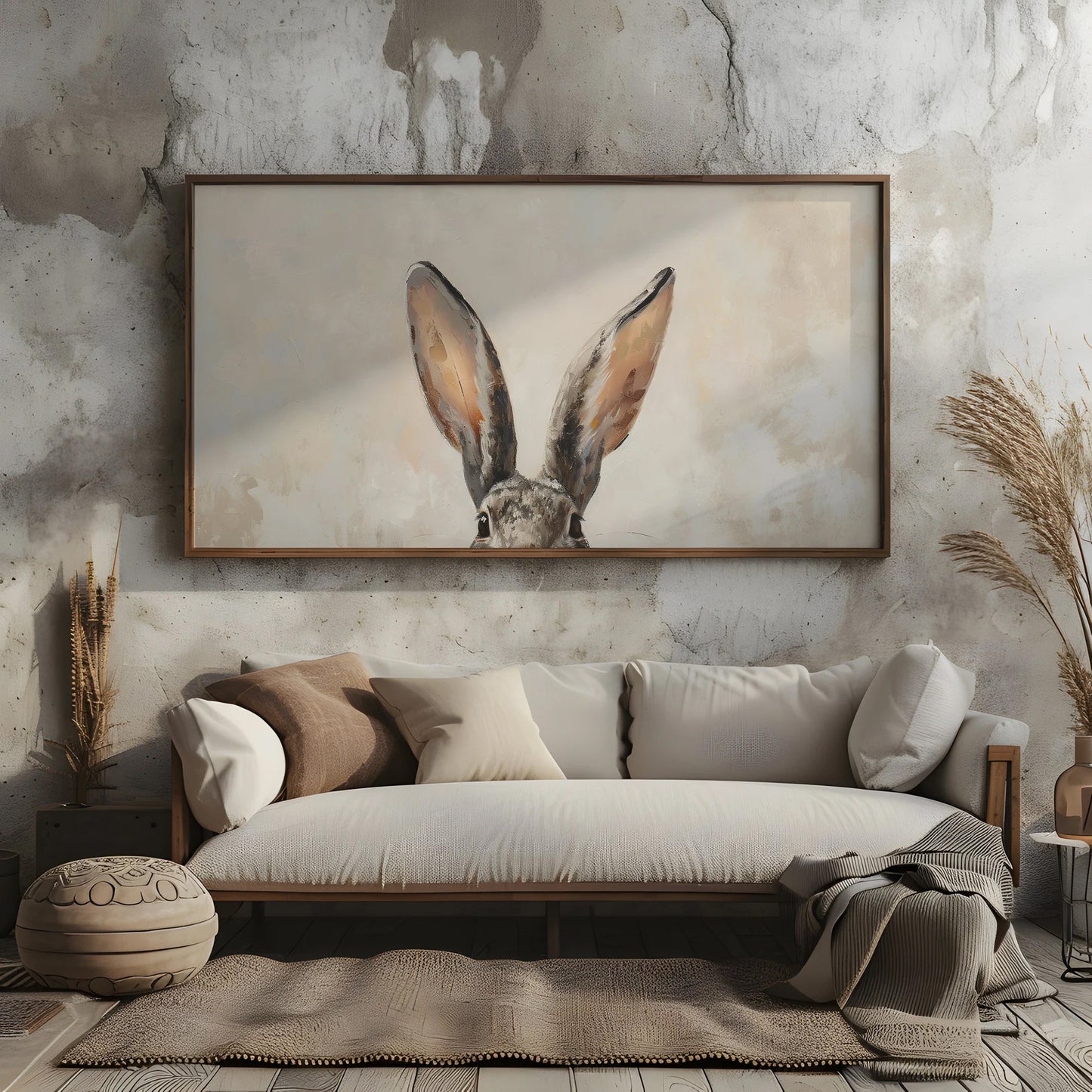 Bunny Ears Painting, Frame TV Art Wallpaper