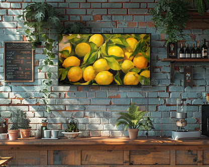 Lemons Painting Frame TV Art, Wallpaper