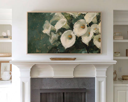 Lily Flower Impressionist Painting Frame TV Art, Wallpaper