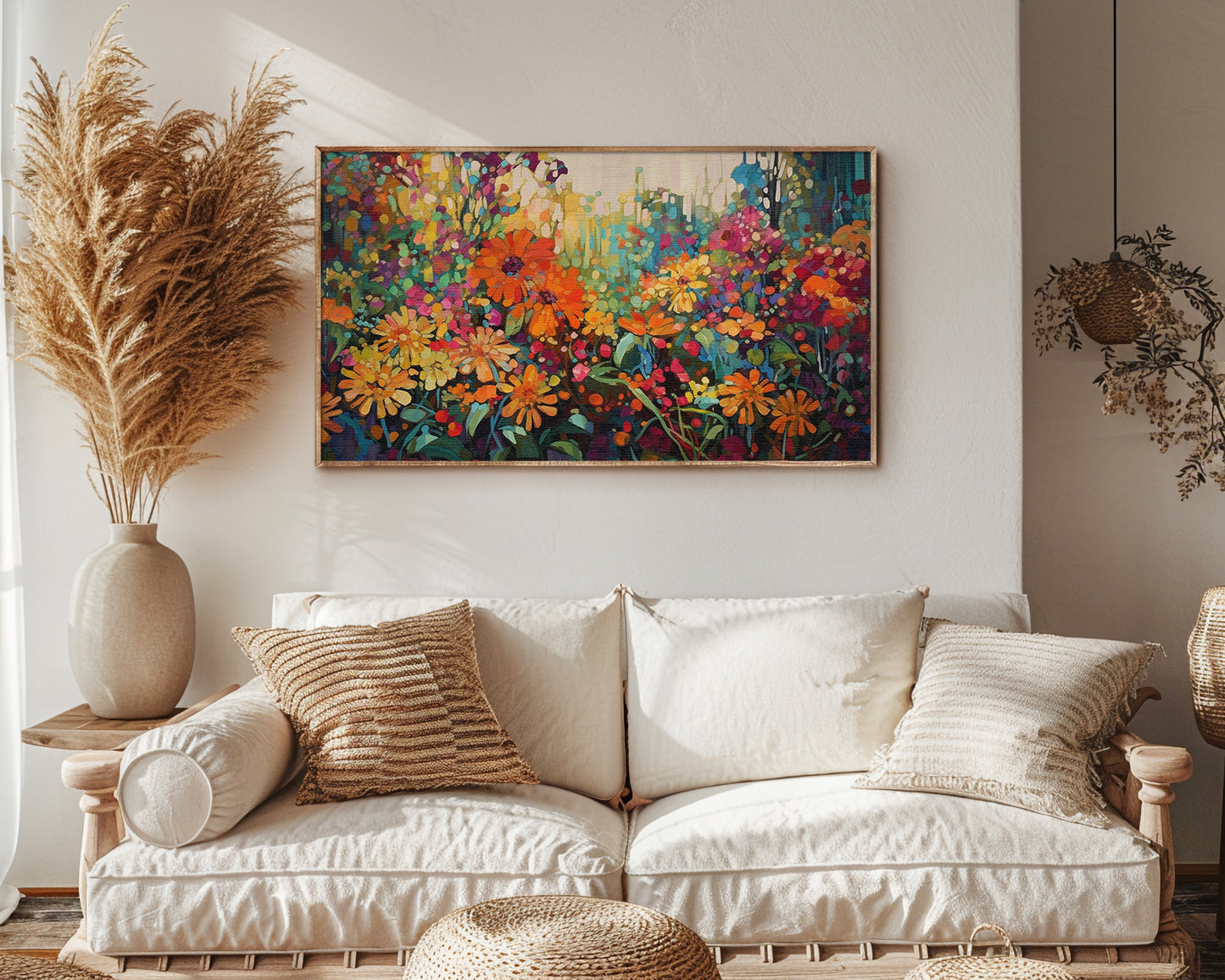 Abstract Flowers Painting Frame TV Art Wallpaper