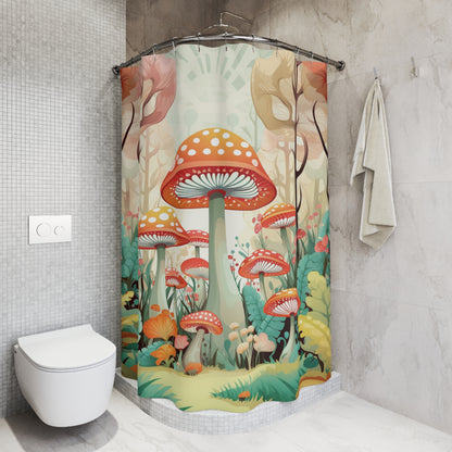 Whimsical Mushroom Forest Shower Curtain