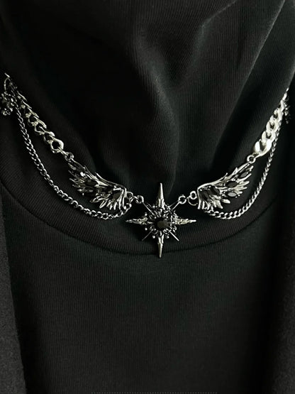 Dark Angel Wings Choker Necklace