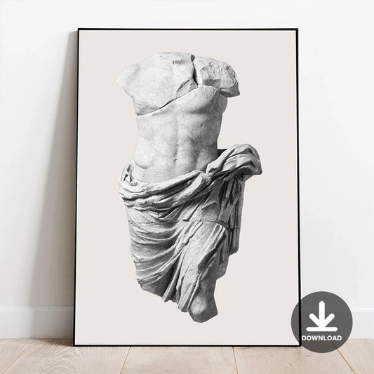 Broken Statue Print, Greek Mythology Art download