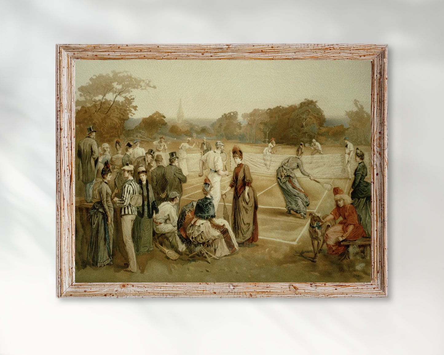 Tennis Painting Vintage Wall Art Poster