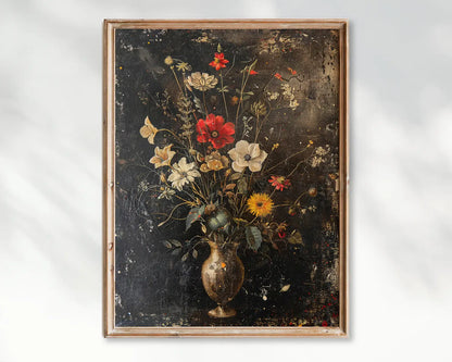 Vintage Flower Painting Art Print Poster