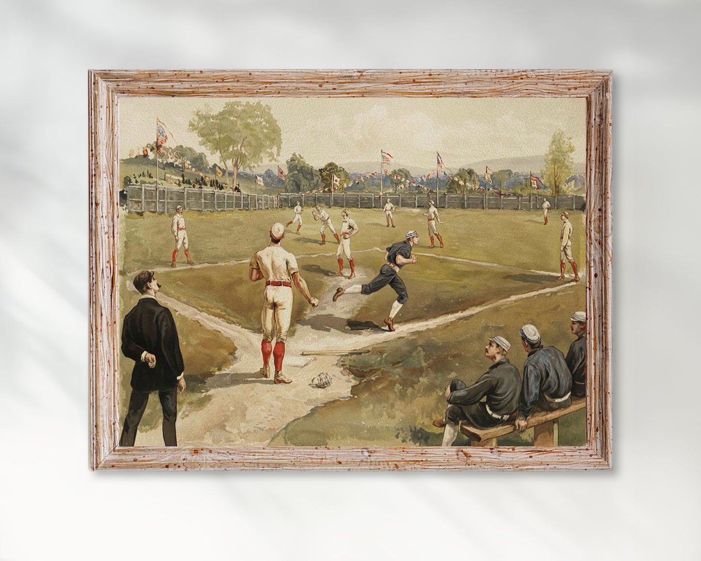 Baseball Sports Vintage Art Print