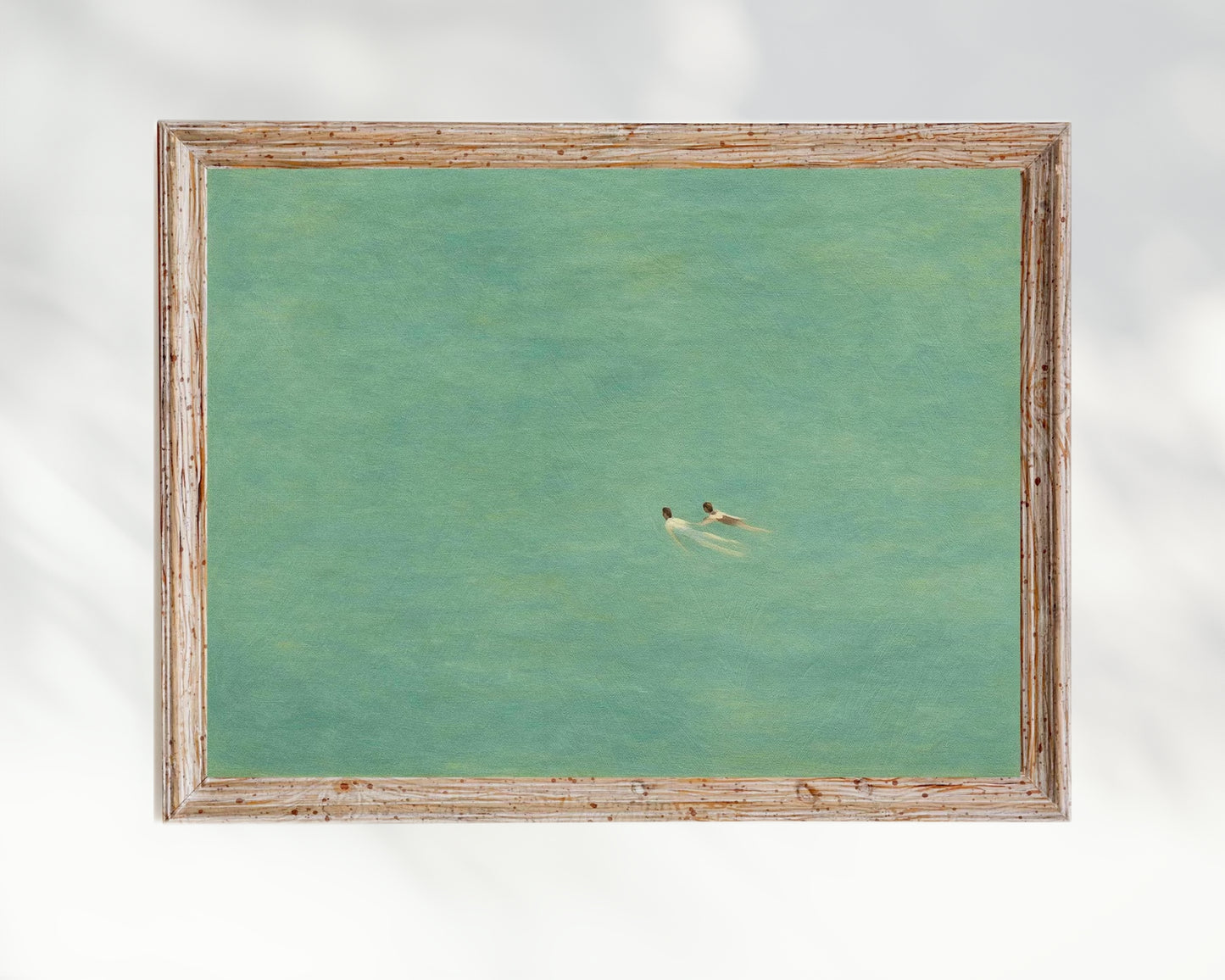 Green Abstract Swimming Art Print Poster