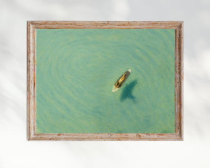 Girl Aerial Surfer Minimalist Surf Poster