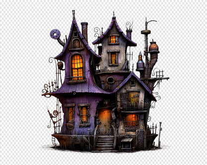 Whimsical Spooky Houses, Halloween Haunted House