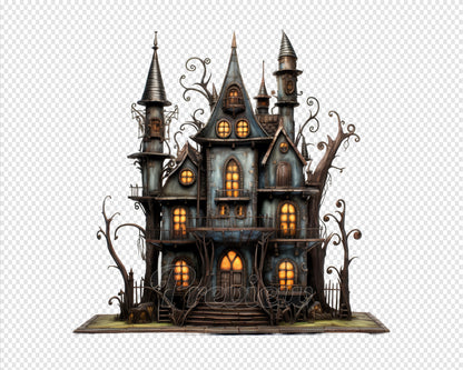 Whimsical Spooky Houses, Halloween Haunted House