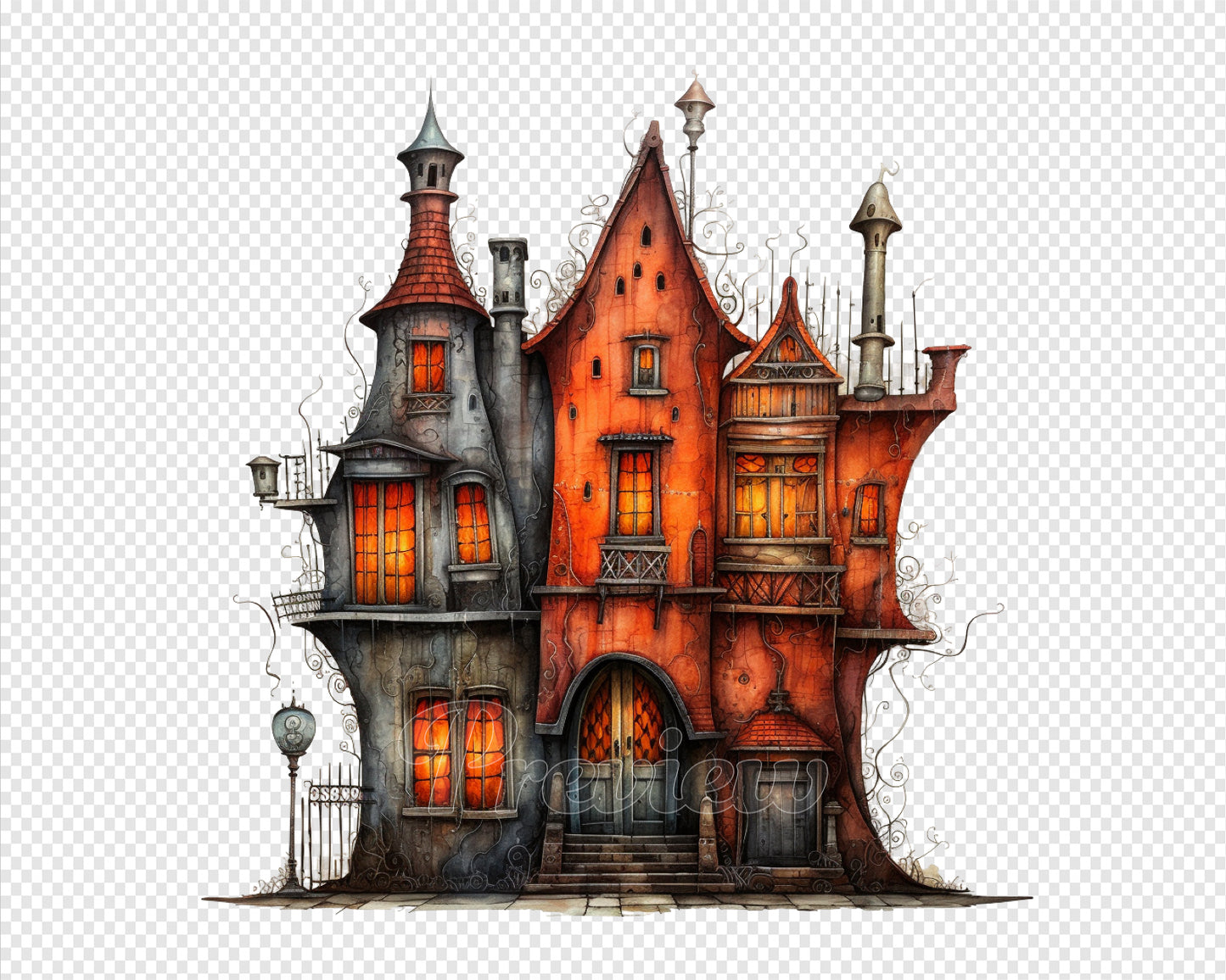 Whimsical Spooky Houses, Halloween Haunted House