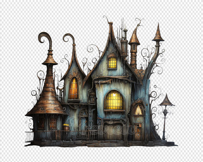 Whimsical Spooky Houses, Halloween Haunted House