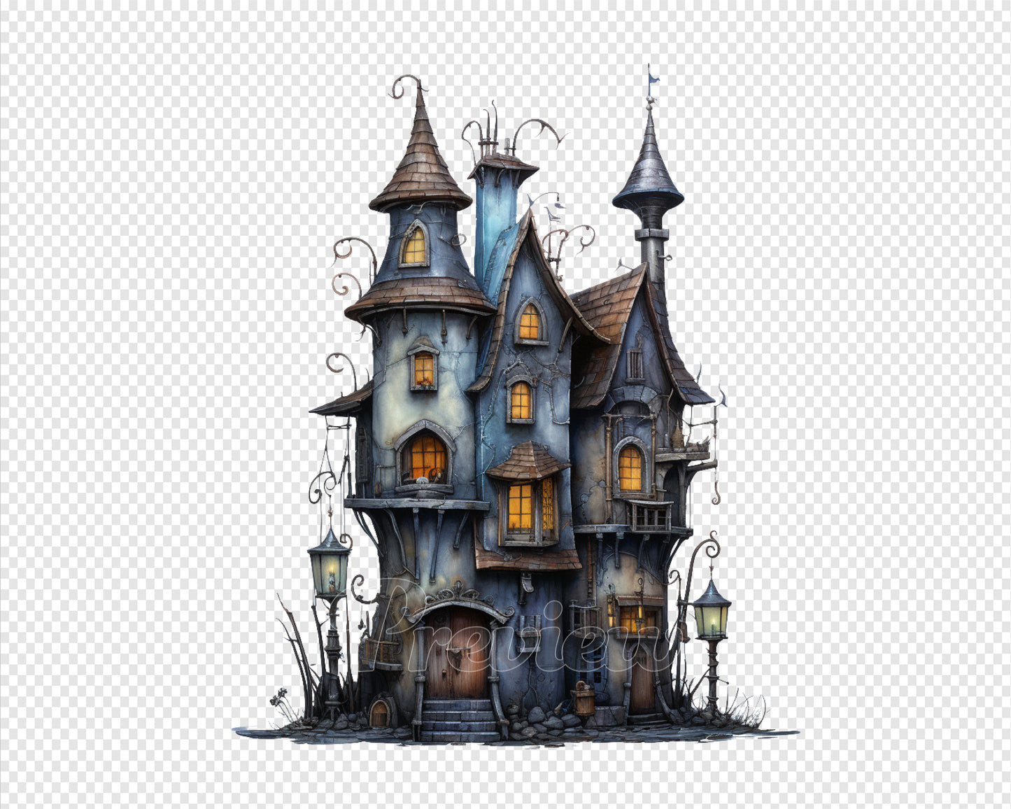 Whimsical Spooky Houses, Halloween Haunted House