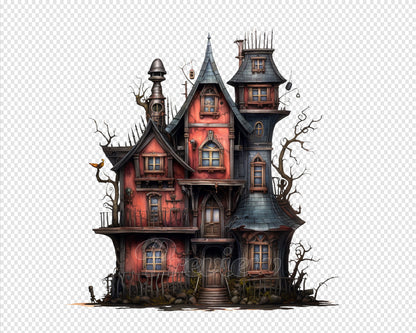 Whimsical Spooky Houses, Halloween Haunted House