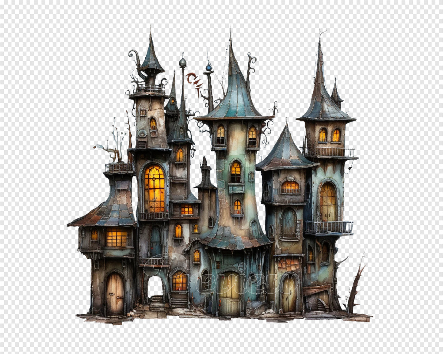 Whimsical Spooky Houses, Halloween Haunted House