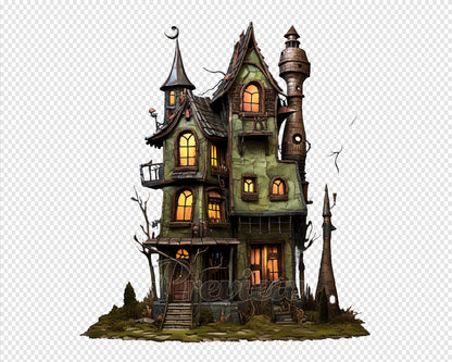 Whimsical Spooky Houses, Halloween Haunted House